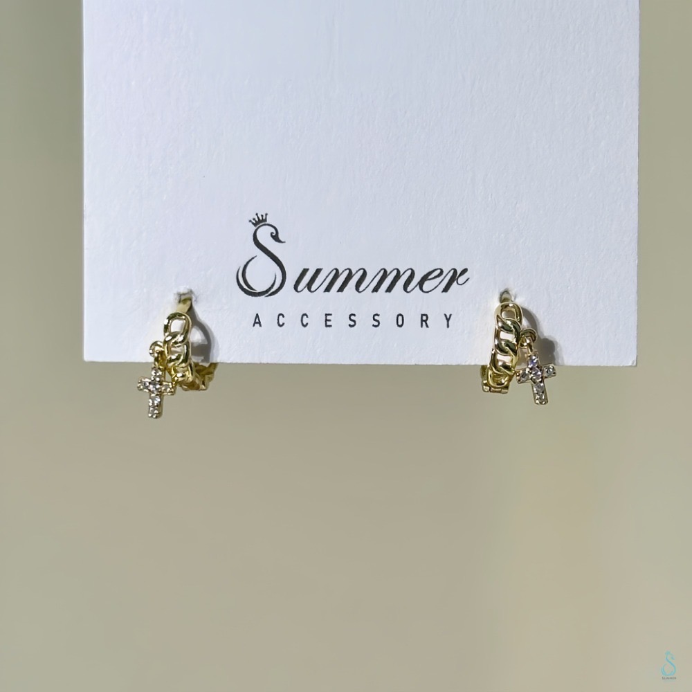 SUMMER韓 銀飾💫［925純銀］迷你貼耳 十字架麻花耳環 迷你耳骨環 正韓 耳骨耳環 純銀耳環 純銀飾品-規格圖9