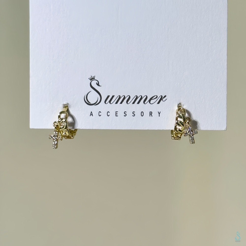 SUMMER韓 銀飾💫［925純銀］迷你貼耳 十字架麻花耳環 迷你耳骨環 正韓 耳骨耳環 純銀耳環 純銀飾品-規格圖9