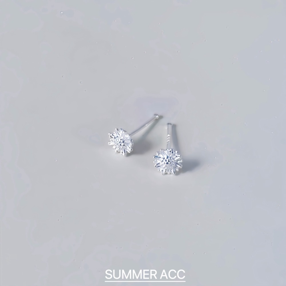 SUMMER 銀飾💫［999足銀］多款迷你養耳耳環 洗澡睡覺不用摘 蝴蝶結 愛心 星星 雛菊花 純銀耳環 純銀飾品-規格圖9