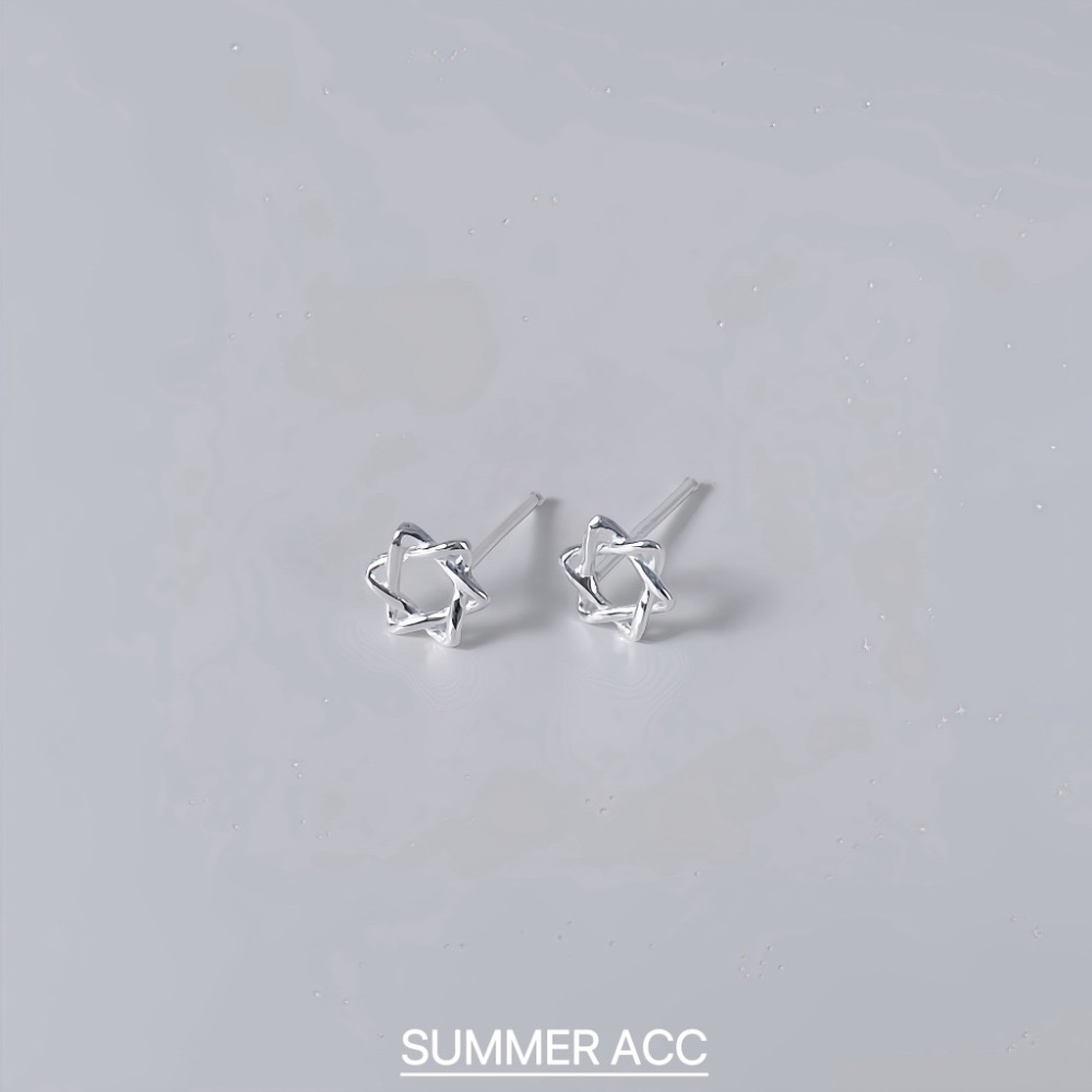 SUMMER 銀飾💫［999足銀］多款迷你養耳耳環 洗澡睡覺不用摘 蝴蝶結 愛心 星星 雛菊花 純銀耳環 純銀飾品-規格圖9