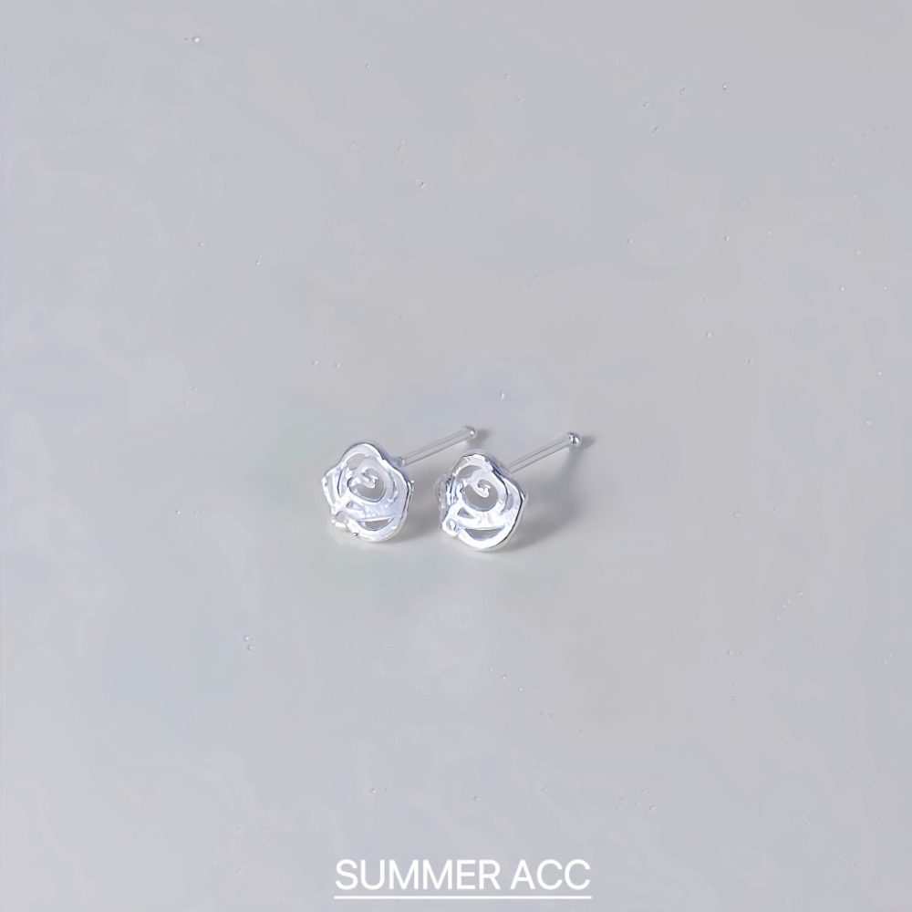 SUMMER 銀飾💫［999足銀］多款迷你養耳耳環 洗澡睡覺不用摘 蝴蝶結 愛心 星星 雛菊花 純銀耳環 純銀飾品-規格圖9