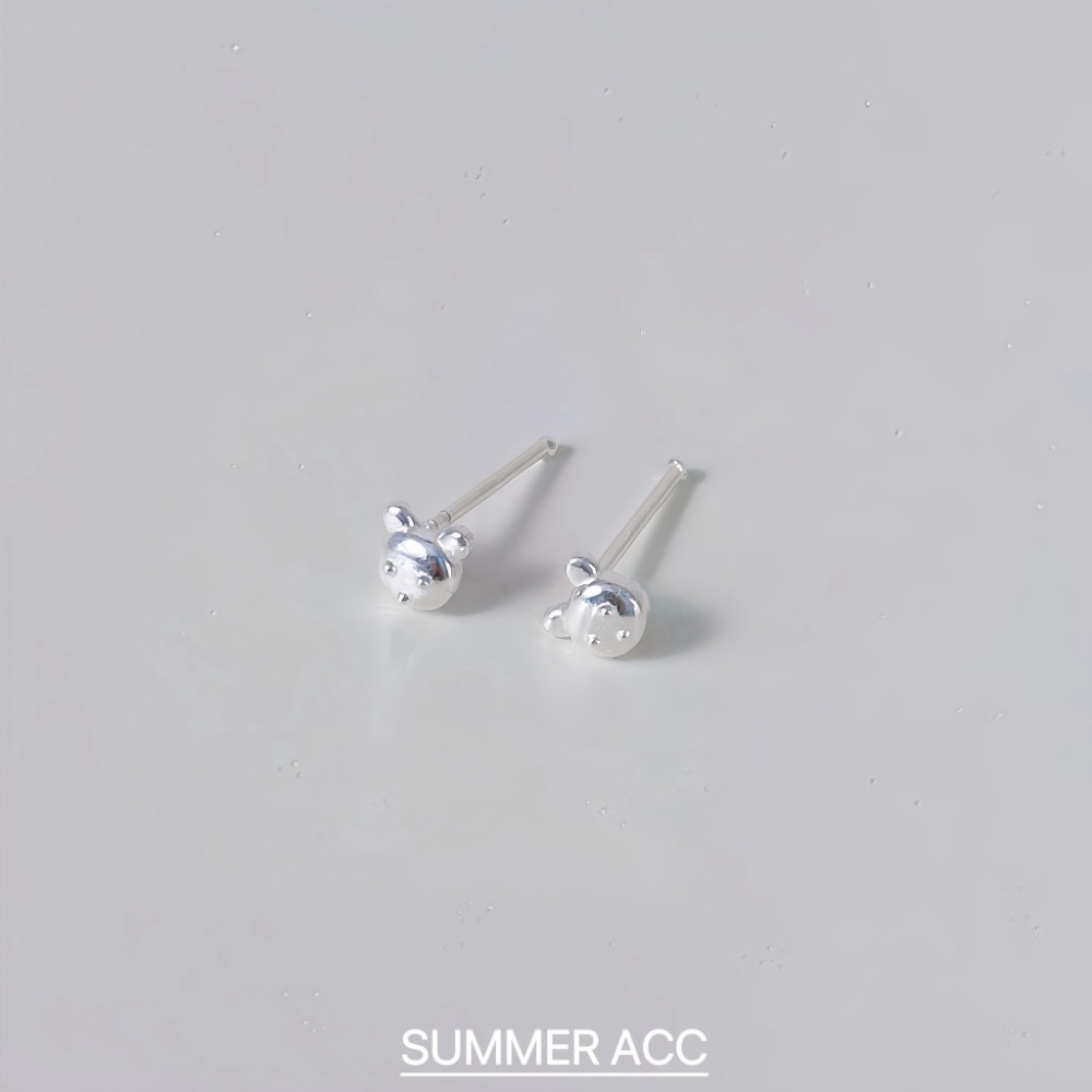 SUMMER 銀飾💫［999足銀］多款迷你養耳耳環 洗澡睡覺不用摘 蝴蝶結 愛心 星星 雛菊花 純銀耳環 純銀飾品-規格圖9