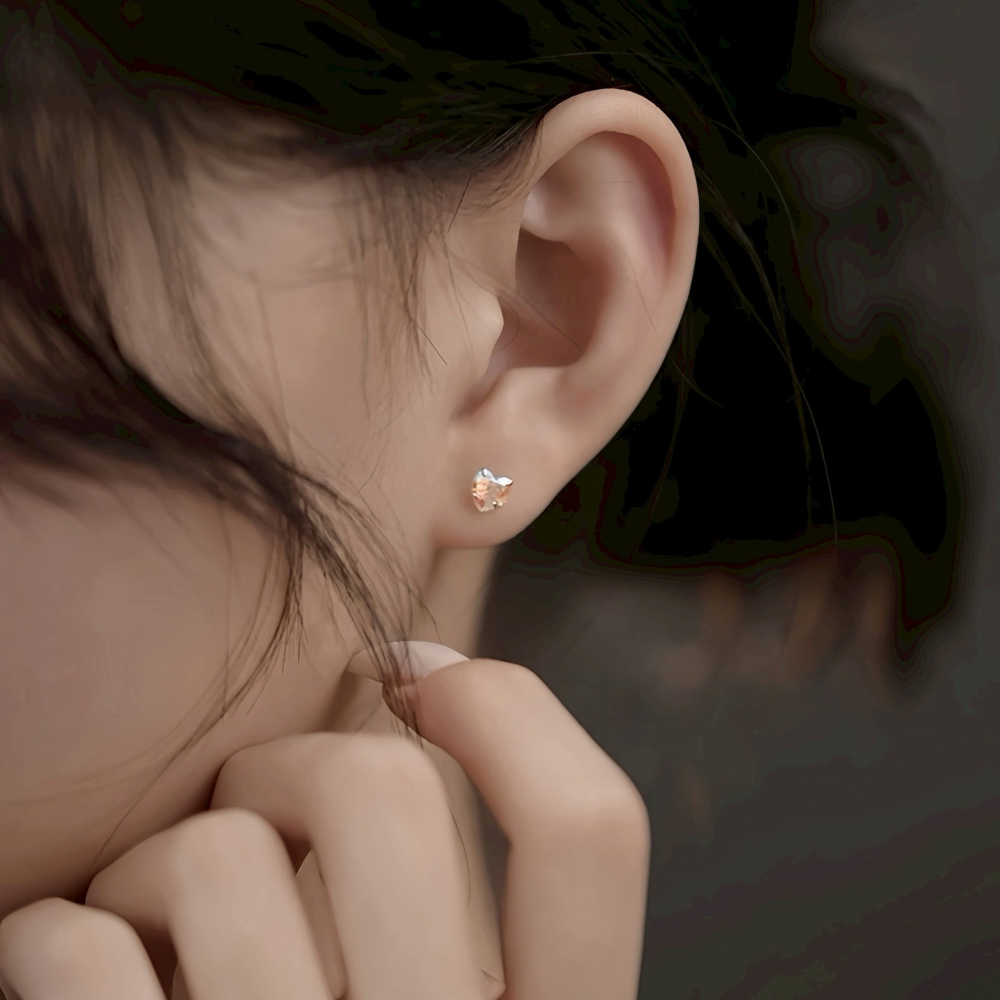 SUMMER 銀飾💫［999足銀］煥采愛心轉珠耳環 可佩戴洗澡睡覺 養耳防過敏 愛心 鎖珠式耳環 純銀耳環-細節圖5