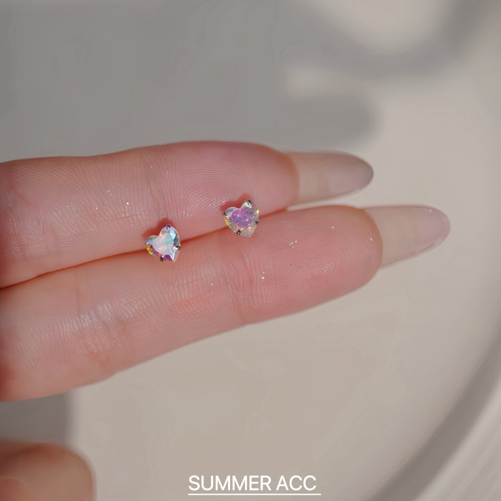 SUMMER 銀飾💫［999足銀］煥采愛心轉珠耳環 可佩戴洗澡睡覺 養耳防過敏 愛心 鎖珠式耳環 純銀耳環-細節圖8