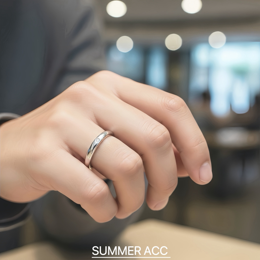 SUMMER 銀飾💫［925純銀］唯一真愛❤️ 情侶對戒 簡約設計 純銀戒指 鑽戒 情人節 婚戒 純銀飾品-細節圖7