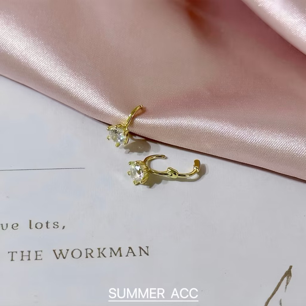 金色一對 / 六爪圓鑽尺寸4mm