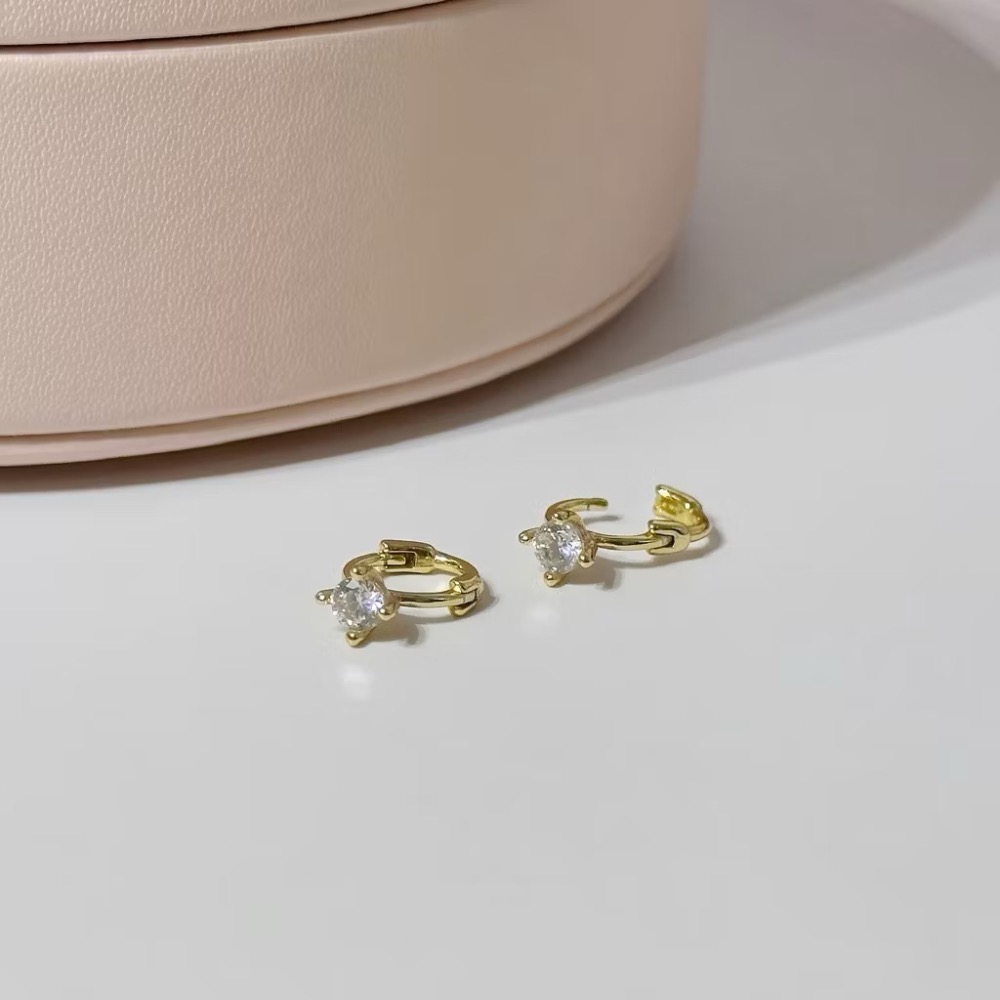 金色一對 / 四爪圓鑽尺寸3mm