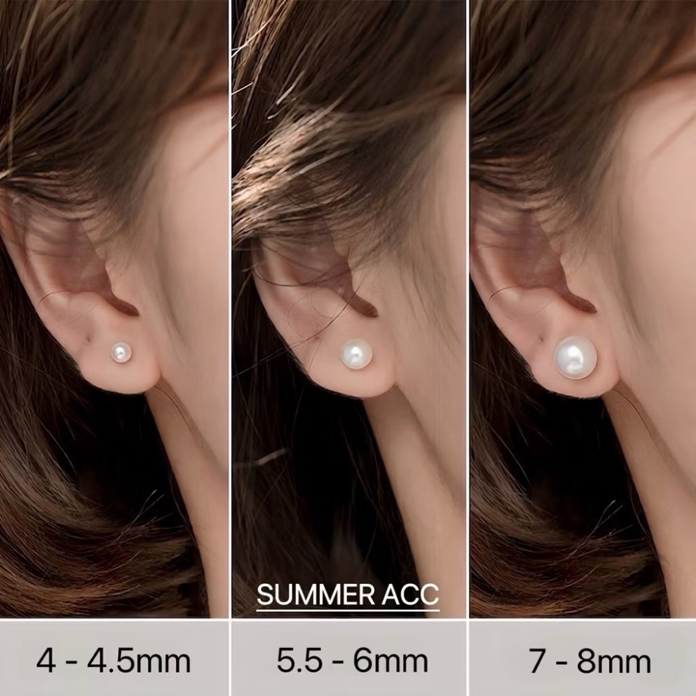 SUMMER 銀飾💫［S925純銀］天然淡水珍珠螺紋轉珠耳環 鎖珠式耳環 純銀耳環 純銀飾品-細節圖6