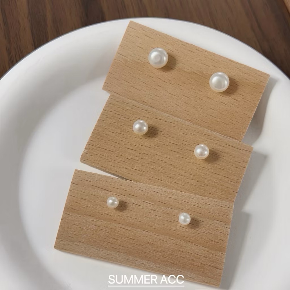 SUMMER 銀飾💫［S925純銀］天然淡水珍珠螺紋轉珠耳環 鎖珠式耳環 純銀耳環 純銀飾品-細節圖7