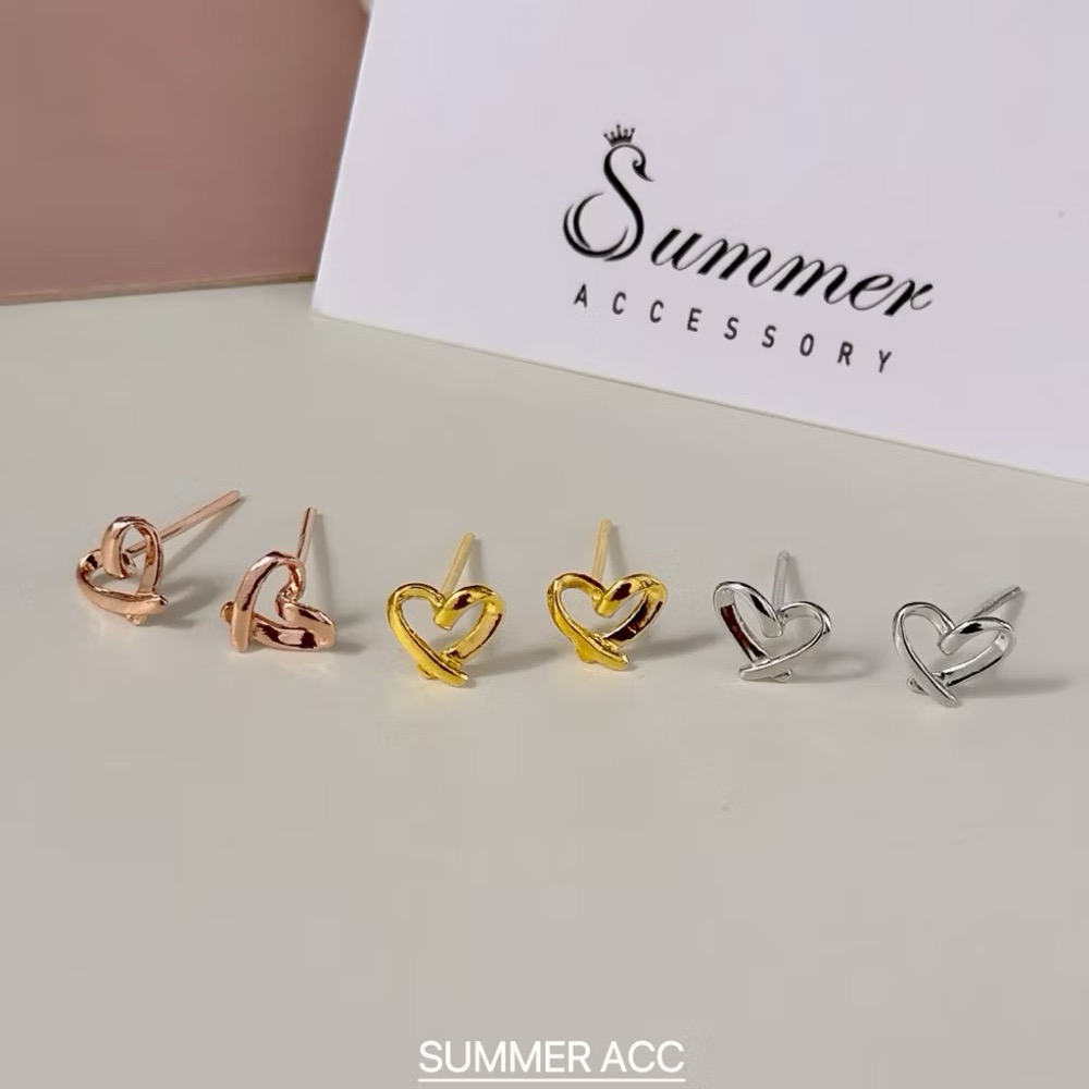 SUMMER 銀飾💫［S925純銀］心語💕 鏤空愛心純銀耳針 純銀耳環 純銀飾品-細節圖8