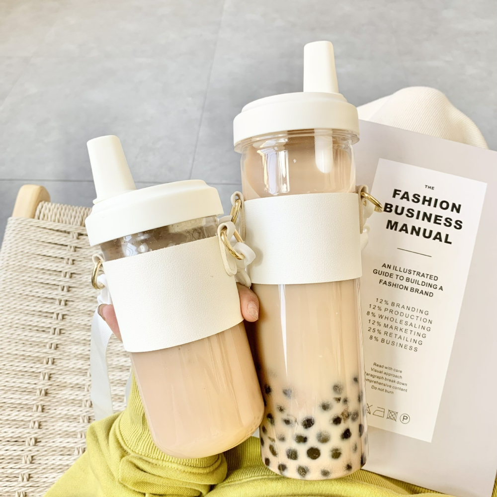 韓系 網紅 珍珠奶茶杯 杯套 環保杯 吸管杯 手搖 飲料杯 隨身杯 隨行杯 珍奶杯 大象杯-細節圖10