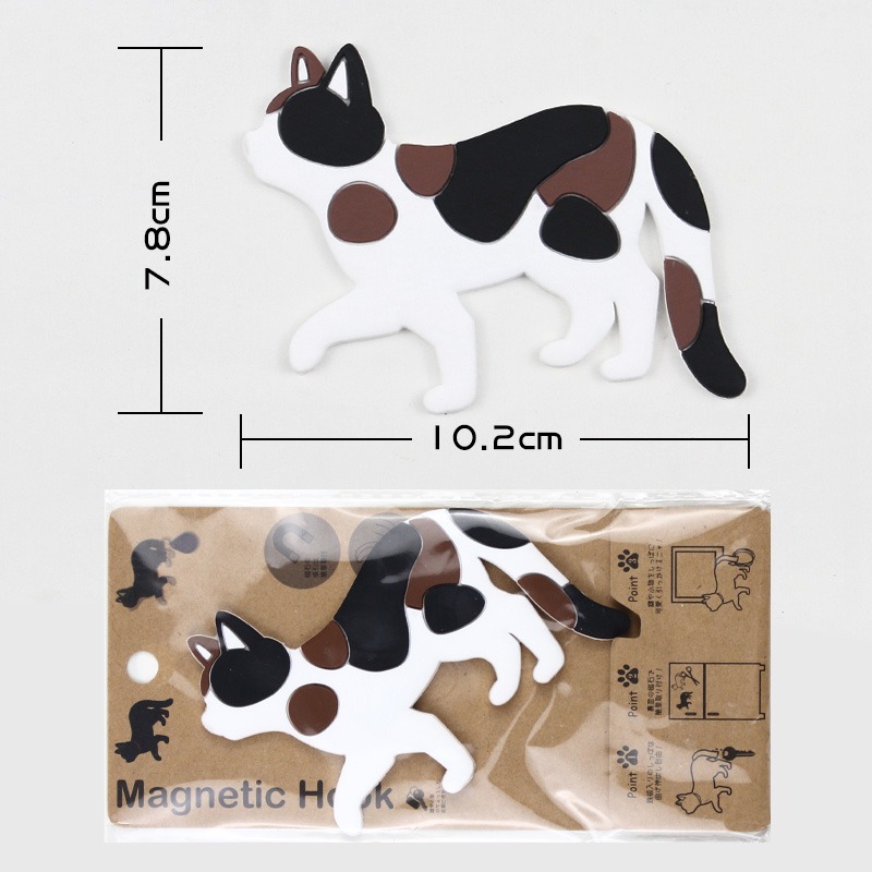 日系散步貓磁性隨手貼掛勾 日系貓尾巴冰箱掛勾 磁鐵掛勾 裝飾品 鑰匙掛勾 生日禮物 交換禮物 典贊創意 貓掛鉤-細節圖10