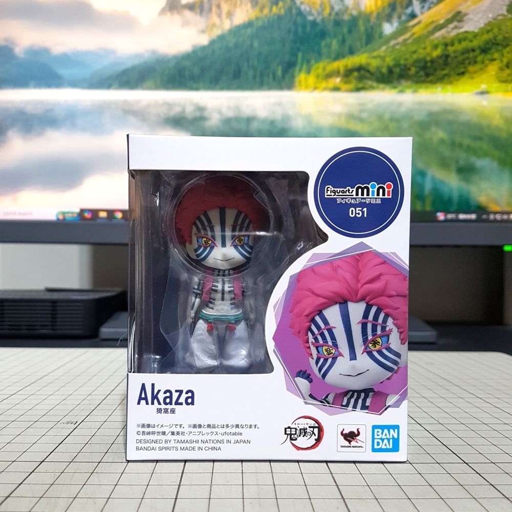 [長夜餘火]免運 現貨24小時出貨 Figuarts mini 猗窩座 上弦之參 鬼滅之刃 代理版 BANDAI 萬代-細節圖2