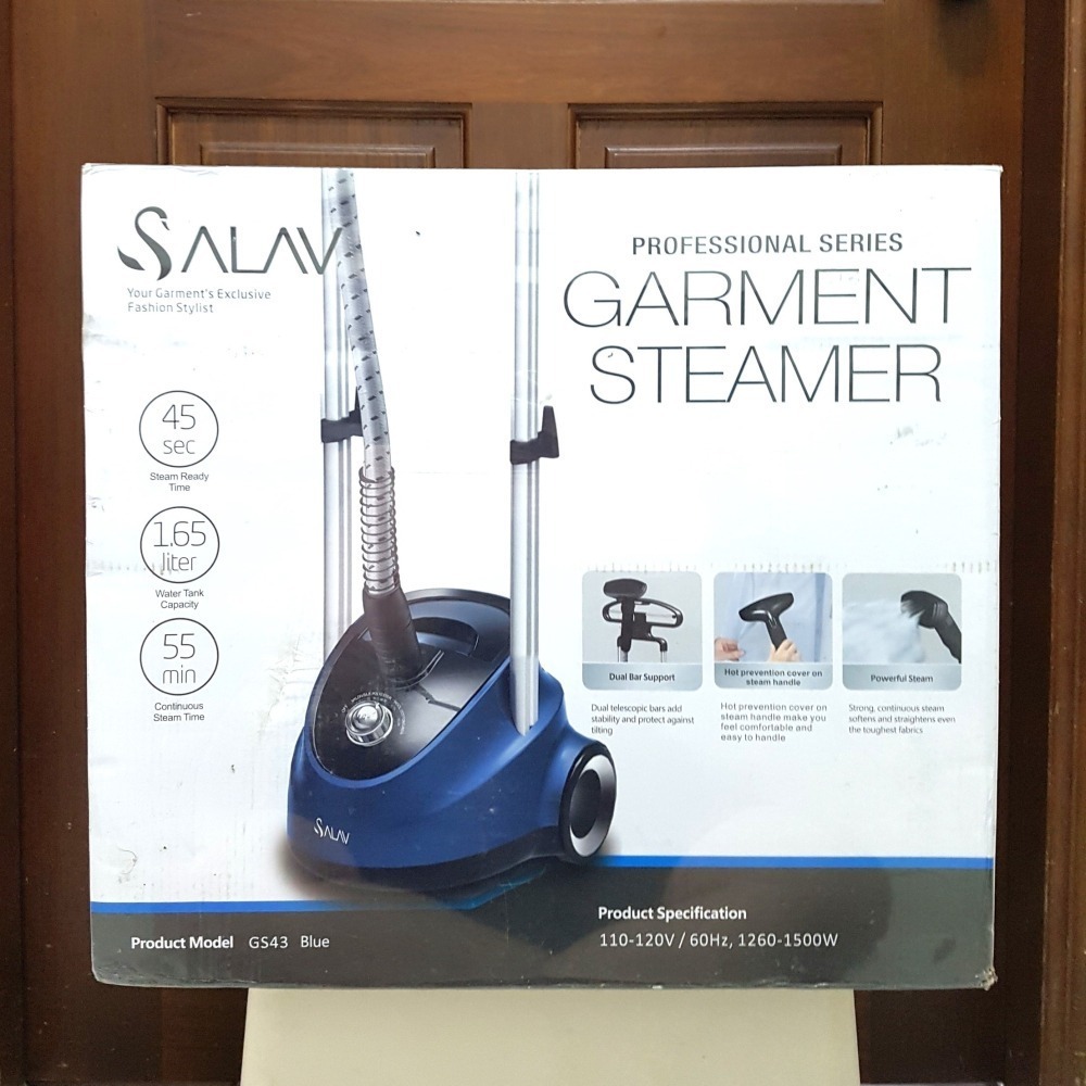 [長夜餘火]限宅配 現貨 SALAV 直立式蒸氣熨燙機 GS43 Blue Garment Steamer 全新-細節圖2
