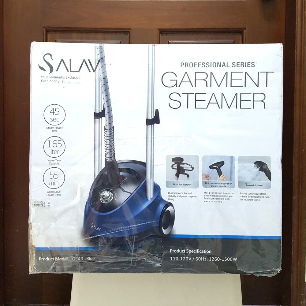 [長夜餘火]限宅配 現貨 SALAV 直立式蒸氣熨燙機 GS43 Blue Garment Steamer 全新-細節圖4