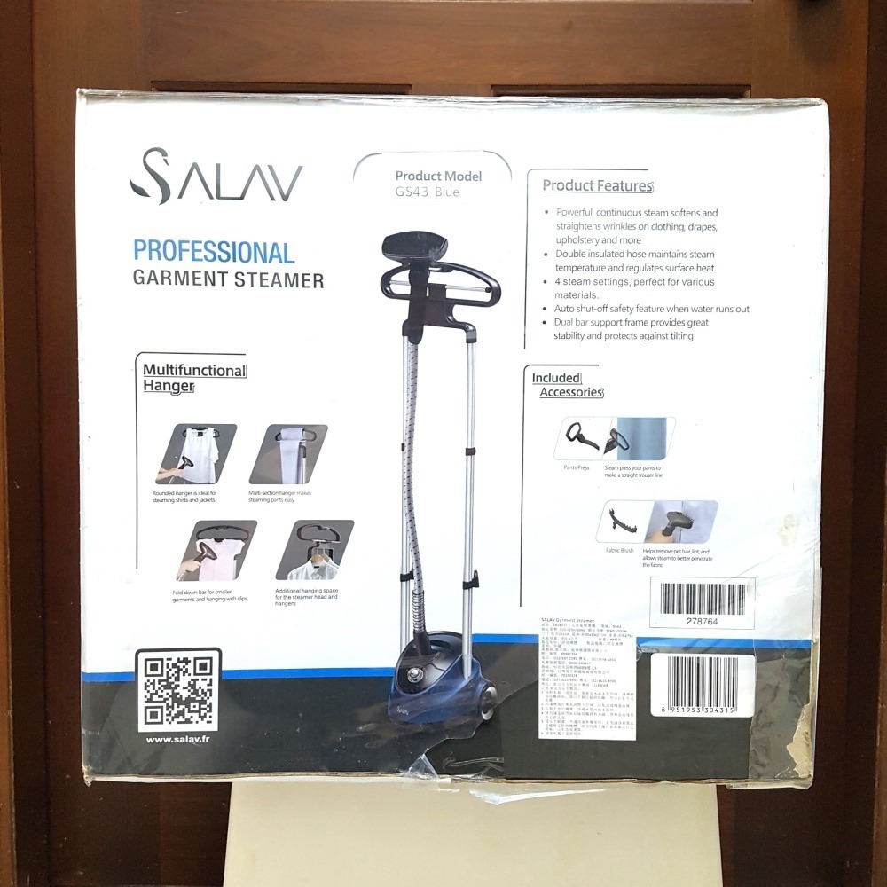 [長夜餘火]限宅配 現貨 SALAV 直立式蒸氣熨燙機 GS43 Blue Garment Steamer 全新-細節圖5