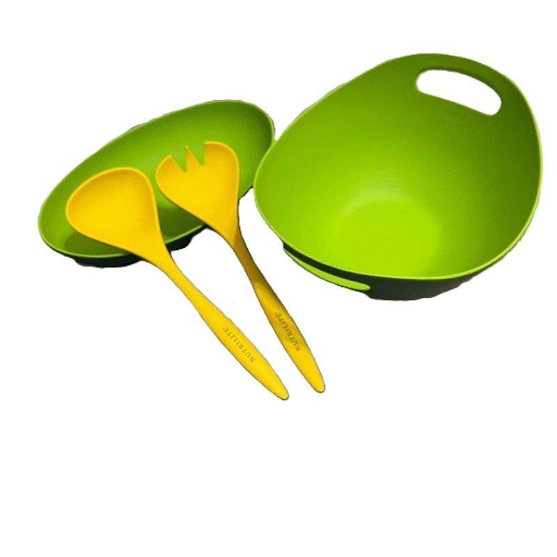 [長夜]免運 現貨24小時出 Nutrilite 竹纖維沙拉碗盤四件組 BAMBOO Salad bowl Set 全新-細節圖6