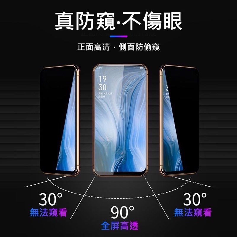 Realme 全透明防偷窺 防窺保護貼 鋼化膜 X50 pro X3 XT Realme3 C3 6i 手機 5Pro-細節圖4