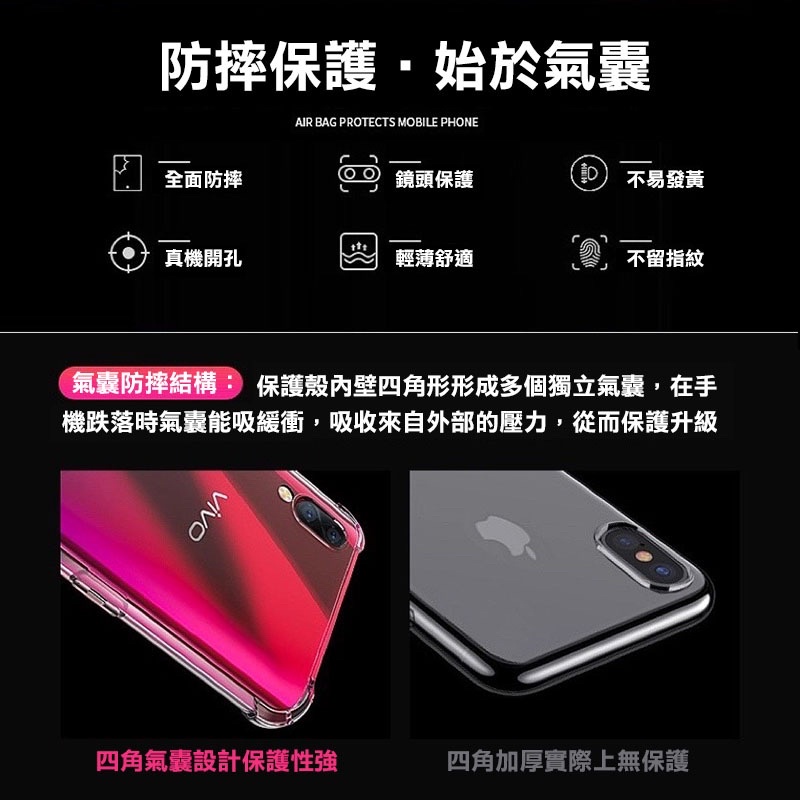 ViVo 加強版 四角氣囊 手機殼 防摔殼 X50 Pro Y72 Y20s S1 X60 Y50 Y12 V17Pro-細節圖3