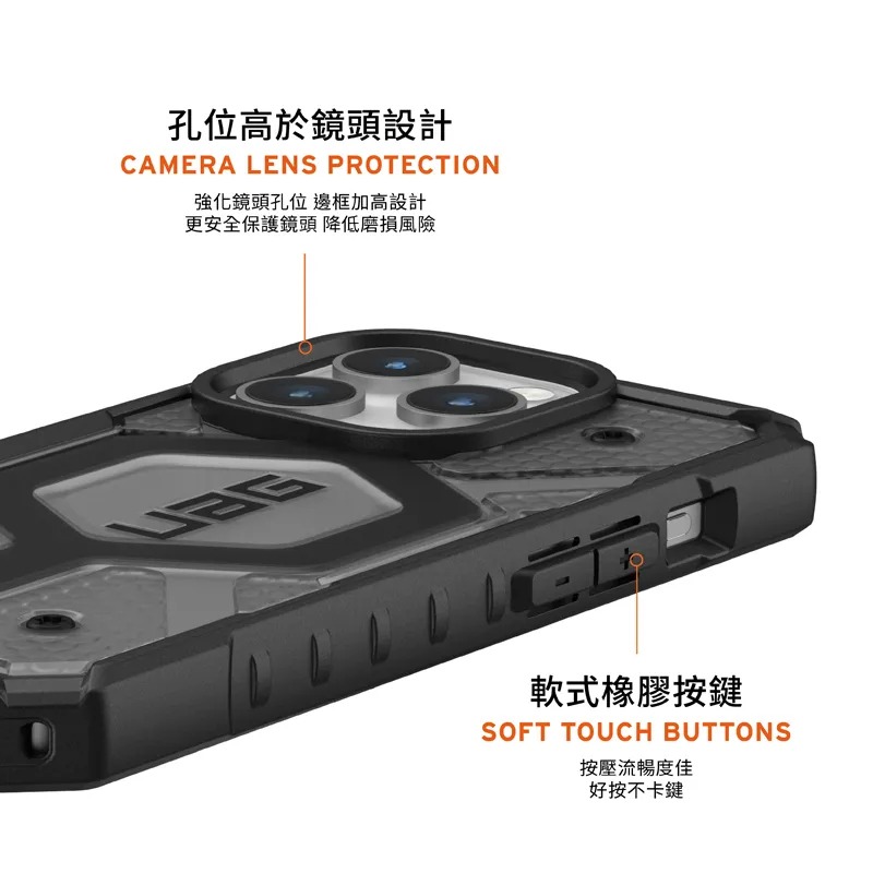 魔力強【UAG MagSafe 透色版磁吸耐衝擊防摔殼】Apple iPhone 15 Pro 6.1吋 台灣威禹公司貨-細節圖8