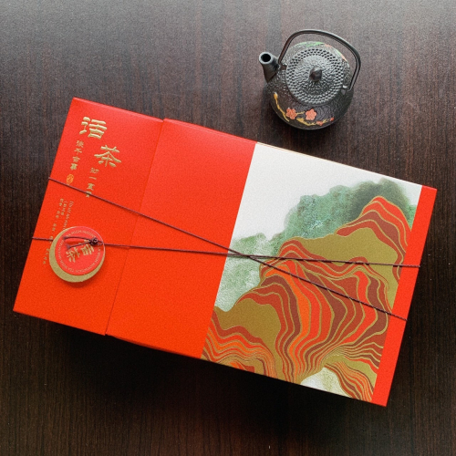 【空禮盒-紅色款】半斤茶葉包裝禮盒/喜氣洋洋/年節送禮/台灣手採茶/高山茶/8兩禮盒