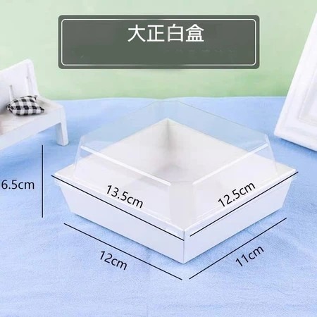 輕食、蛋糕、甜點、點心、萬用盒、白色、牛皮色(10入)-規格圖5