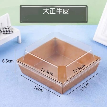 輕食、蛋糕、甜點、點心、萬用盒、白色、牛皮色(10入)-規格圖5