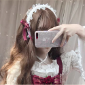 【預購】lolita血色仙杜瑞拉 玫瑰花緞帶蝴蝶結花朵蕾絲花邊荷葉邊珠鍊玻璃舞鞋印花洋裝/連身裙/連衣裙 哥德系蘿莉塔-規格圖11