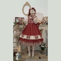 【預購】lolita小紅帽 斗篷長袖洋装/連衣裙/連身裙 日系軟妹 童話甜美可愛俏皮森林系復古-規格圖11