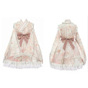 【預購訂做】lolita戀戀春櫻 蕾絲花邊荷葉邊木耳邊和服/洋裝/連身裙/連衣裙 日系軟妹 甜美系蘿莉塔 和風蘿莉塔-規格圖11
