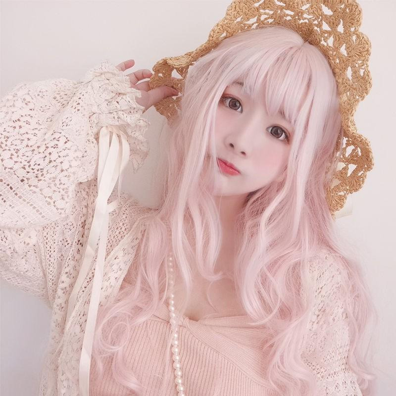 【預購】Lolita軟妹原宿假髮女長卷髮大波浪禦姐蘿莉可愛微卷cos金色假毛-細節圖9