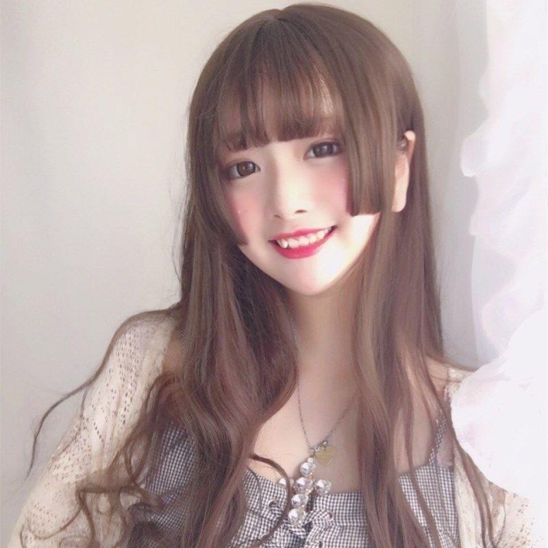 【預購】日本公主頭長直髮鬢角假髮/cos假髮/姬式瀏海水母姬網紅假髮/日常假髮 lolita偽娘公主切全頭模式-細節圖3