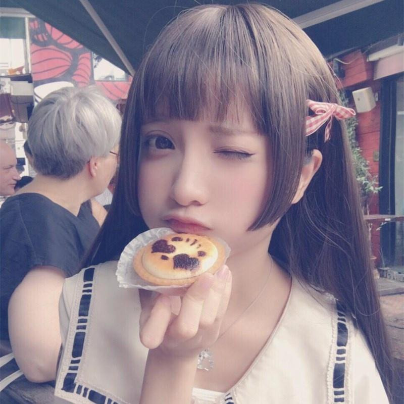 【預購】日本公主頭長直髮鬢角假髮/cos假髮/姬式瀏海水母姬網紅假髮/日常假髮 lolita偽娘公主切全頭模式-細節圖6