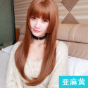 【預購】日本公主頭長直髮鬢角假髮/cos假髮/姬式瀏海水母姬網紅假髮/日常假髮 lolita偽娘公主切全頭模式-規格圖11