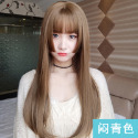 【預購】日本公主頭長直髮鬢角假髮/cos假髮/姬式瀏海水母姬網紅假髮/日常假髮 lolita偽娘公主切全頭模式-規格圖11