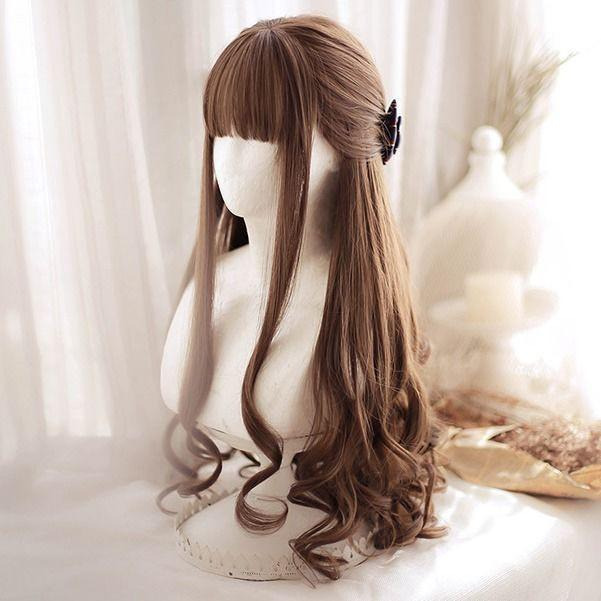 【預購】假髮男女長卷髮大波浪洛麗塔網紅可愛修圓臉lolita偽娘cos全頭套-細節圖2