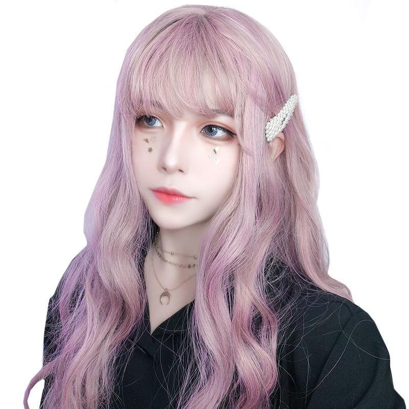 【預購】假髮男女長卷髮大波浪洛麗塔網紅可愛修圓臉lolita偽娘cos全頭套-細節圖4