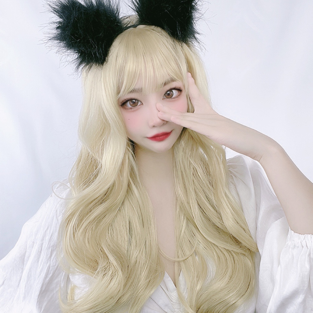 【預購】假髮男女長卷髮大波浪洛麗塔網紅可愛修圓臉lolita偽娘cos全頭套-細節圖9