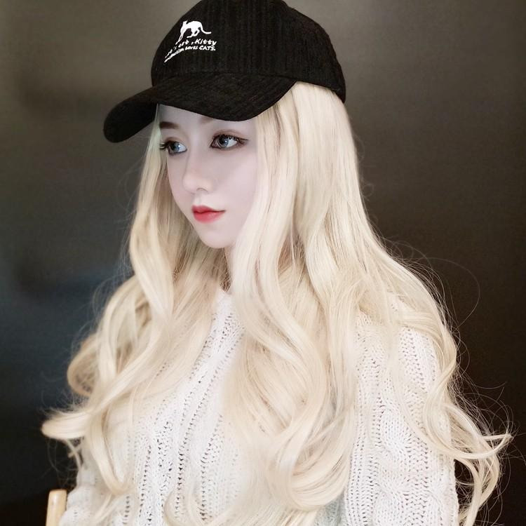 【預購】假髮女長卷髮大波浪中分劉海金色高溫絲歐美原宿風lolita系假髮-細節圖3