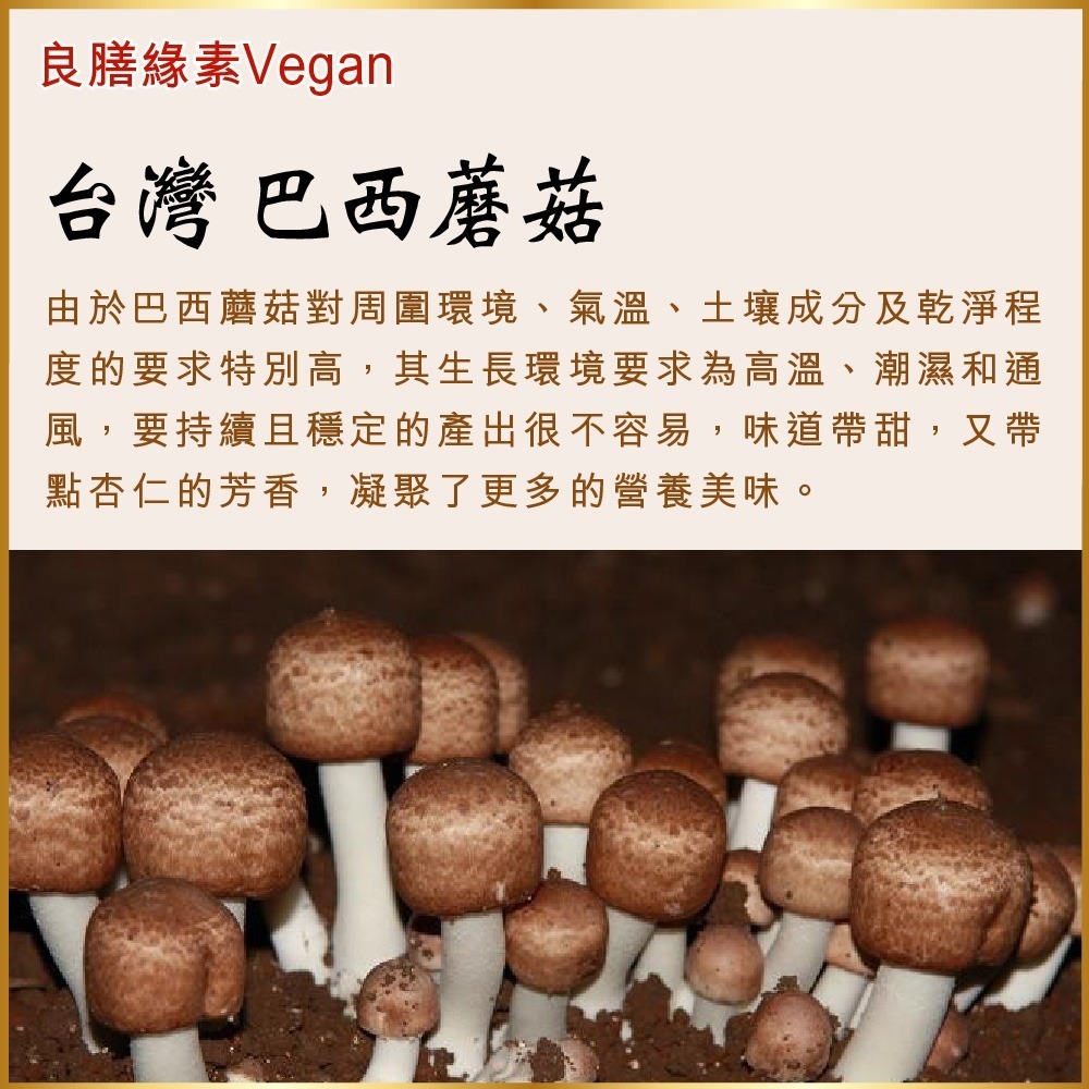 【良膳緣素Vegan】台灣巴西蘑菇乾菇55g-冷凍乾燥技術-家庭號/包-細節圖3