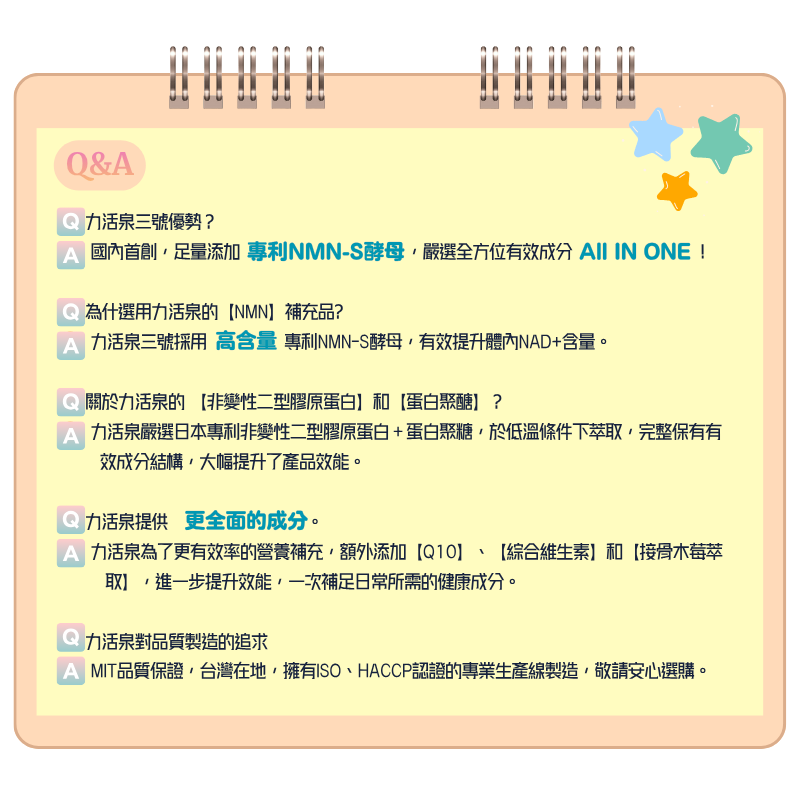 【力活泉生技】力活泉三號 多效複方NMN 高效煥活 一瓶抵多瓶 Q10+接骨木莓+肽聚醣+非變性二型膠原蛋白 台灣現貨-細節圖3
