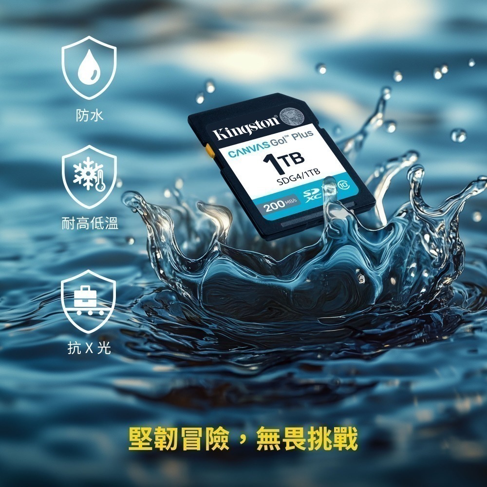 金士頓 Canvas Go!Plus 64GB SD 記憶卡 V30 U3 4K 連拍模式攝影 SDG4-細節圖6