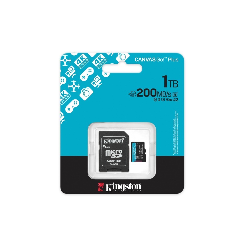 金士頓 Canvas Go!Plus SDCG4 1TB microSD 記憶卡 UHS-I U3 V30 4K-細節圖2