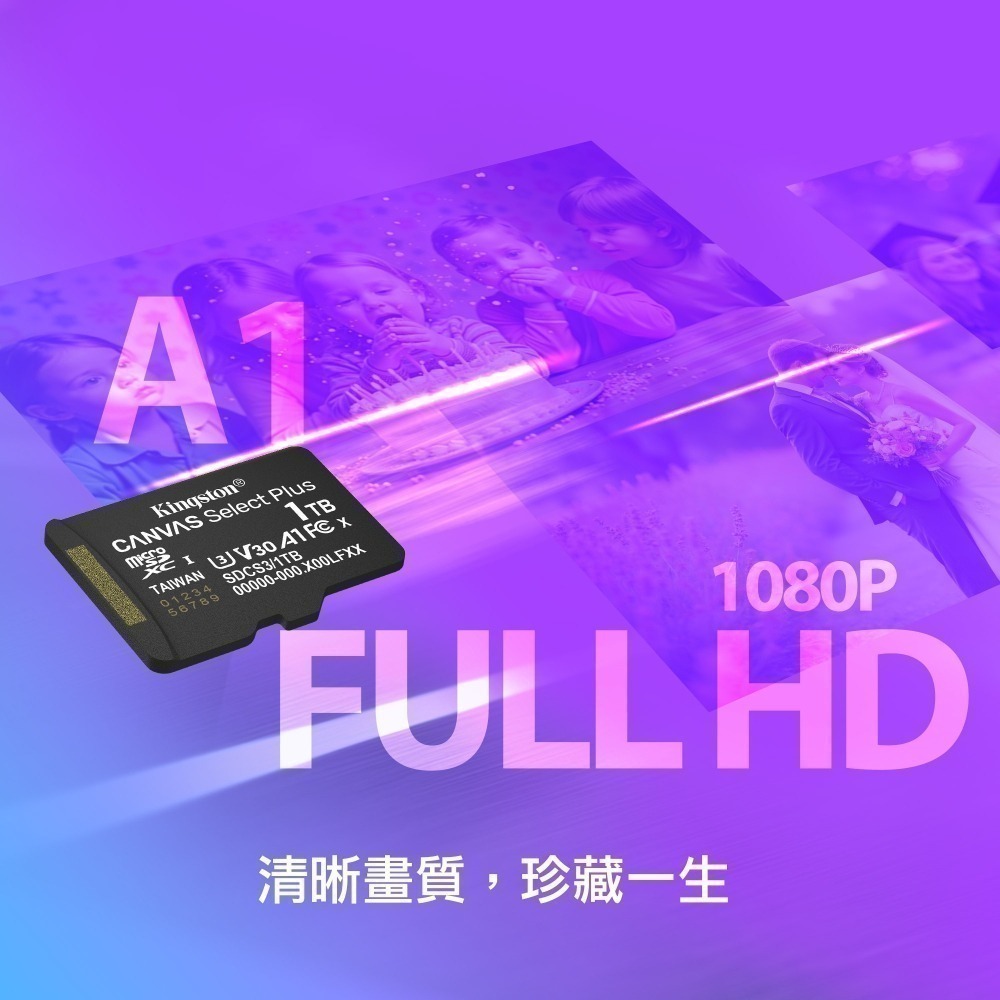 金士頓 Canvas Select Plus C10 microSD 記憶卡 64GB SDCS3 (3PCS)-細節圖4