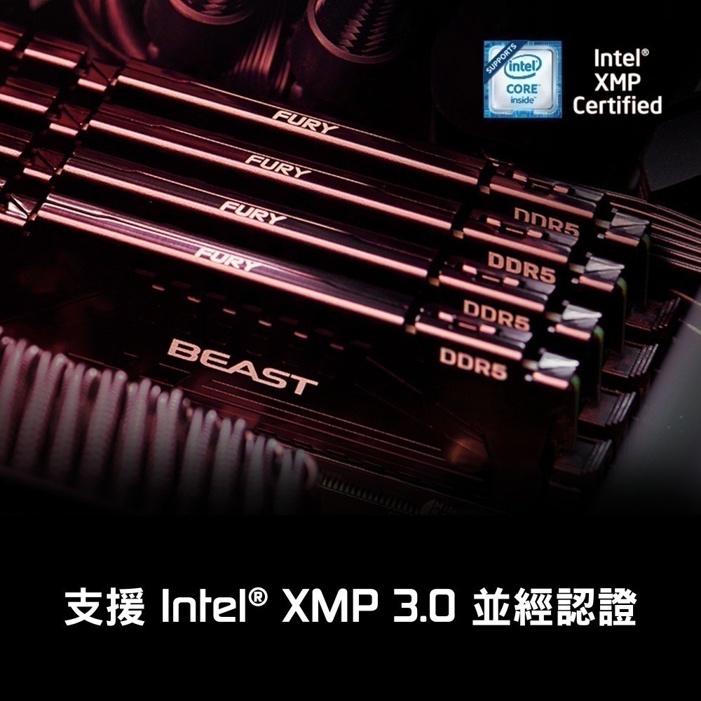 金士頓 FURY Beast 32GB(16GBx2) DDR5 6000 CL36 桌上型電競記憶體-細節圖5