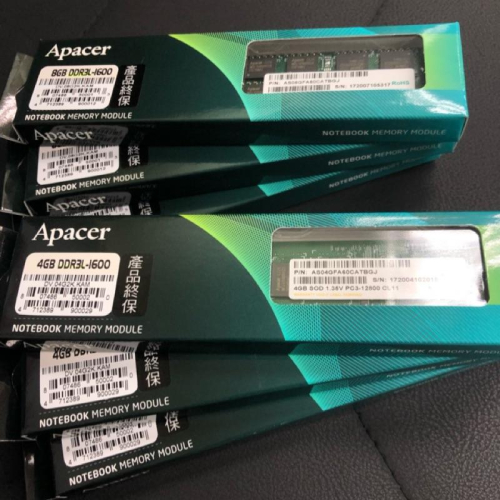 全新 Apacer宇瞻DDR3L 1600 4G 8G 低電壓 1.35V 筆記型記憶體