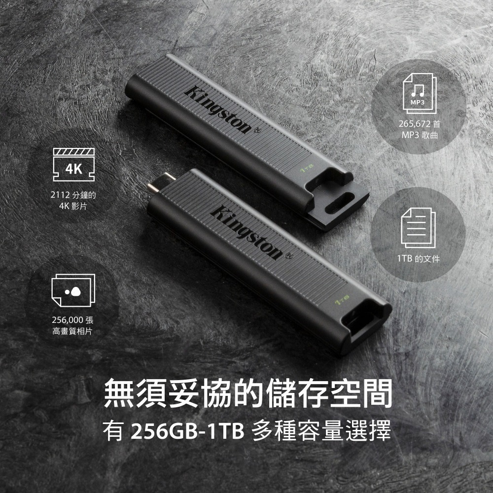 金士頓 DataTraveler Max 256GB USB3.2 Gen2 TypeC 高速隨身碟 DTMAX-細節圖3