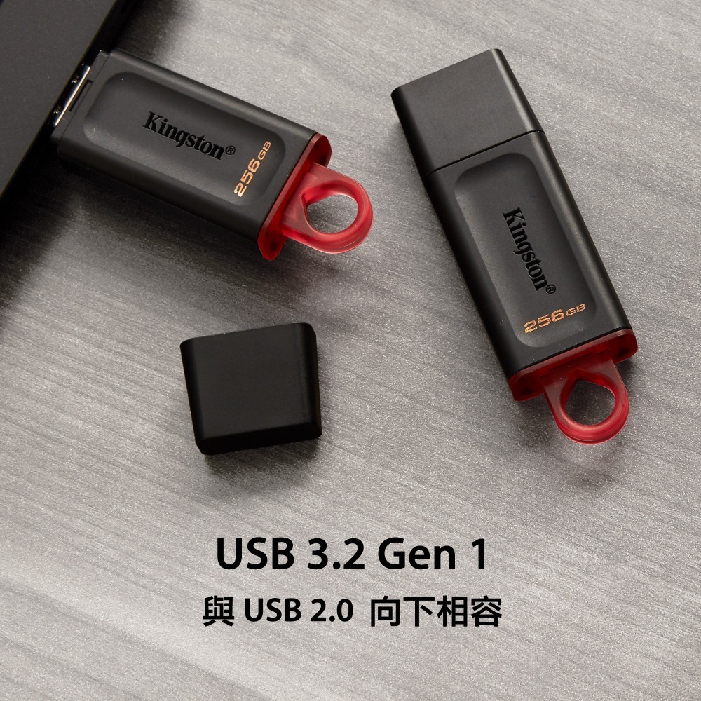 金士頓 DataTraveler Exodia 256GB USB 3.2 隨身碟 DTX 保護蓋及大扣環設計-細節圖5