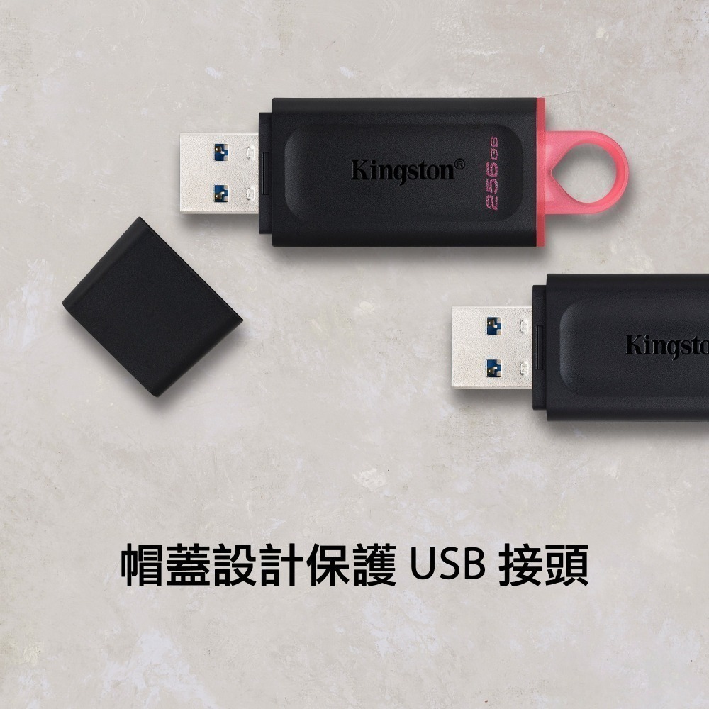 金士頓 DataTraveler Exodia 128GB USB 3.2 隨身碟 DTX 保護蓋及大扣環設計-細節圖3