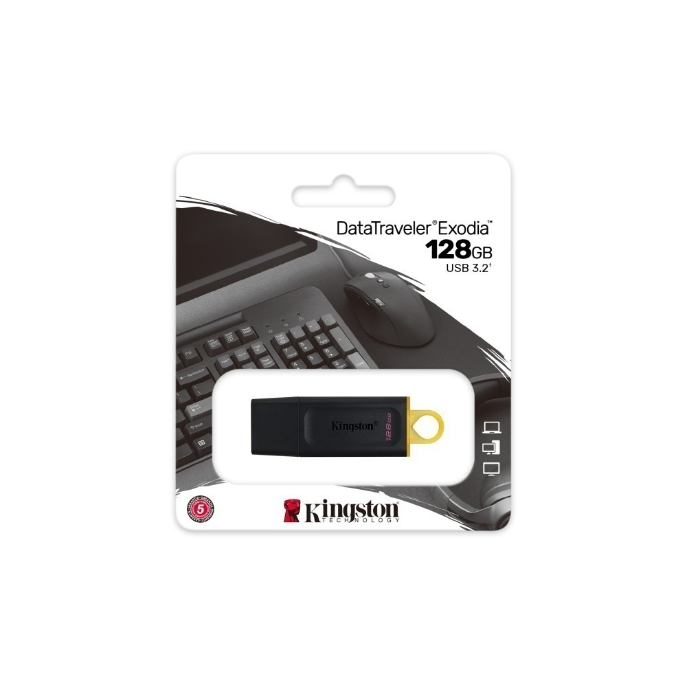 金士頓 DataTraveler Exodia 128GB USB 3.2 隨身碟 DTX 保護蓋及大扣環設計-細節圖6